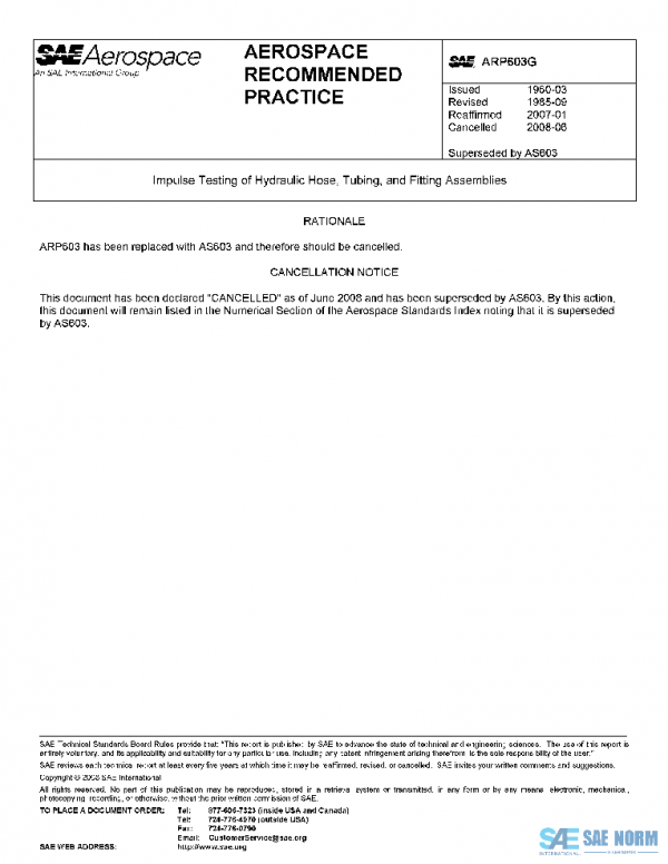 SAE ARP603G PDF