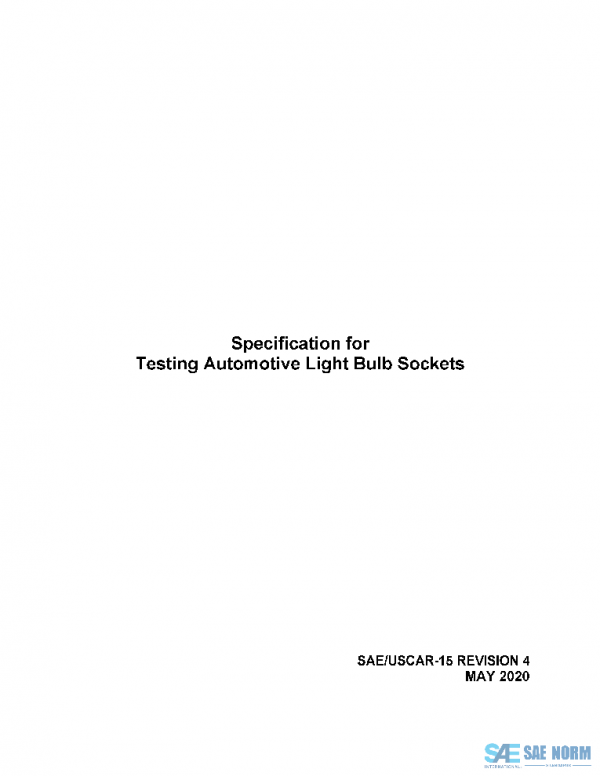 SAE USCAR15-4 PDF SAE USCAR15-4 PDF