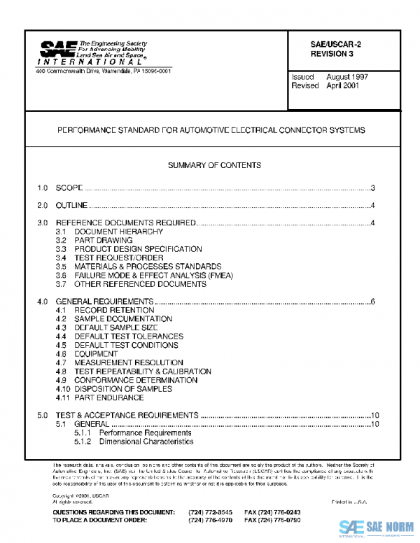 SAE USCAR2 PDF SAE USCAR2 PDF