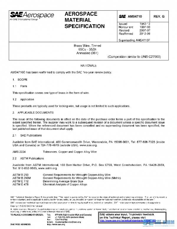 SAE AMS4710G PDF SAE AMS4710G PDF