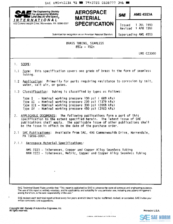 SAE AMS4553A PDF SAE AMS4553A PDF