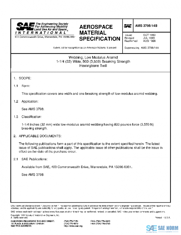 SAE AMS3798/14B PDF