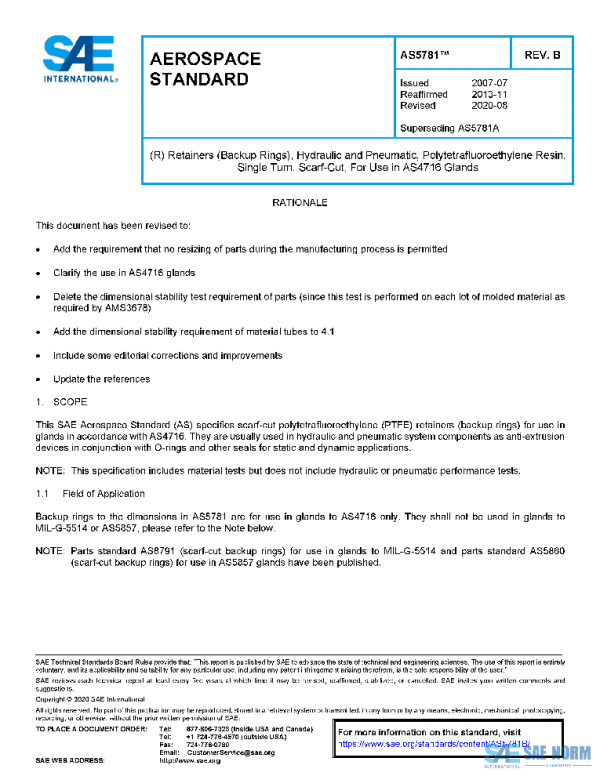 SAE AS5781B PDF SAE AS5781B PDF
