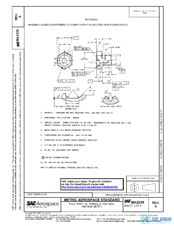 SAE MA2039A PDF SAE MA2039A PDF
