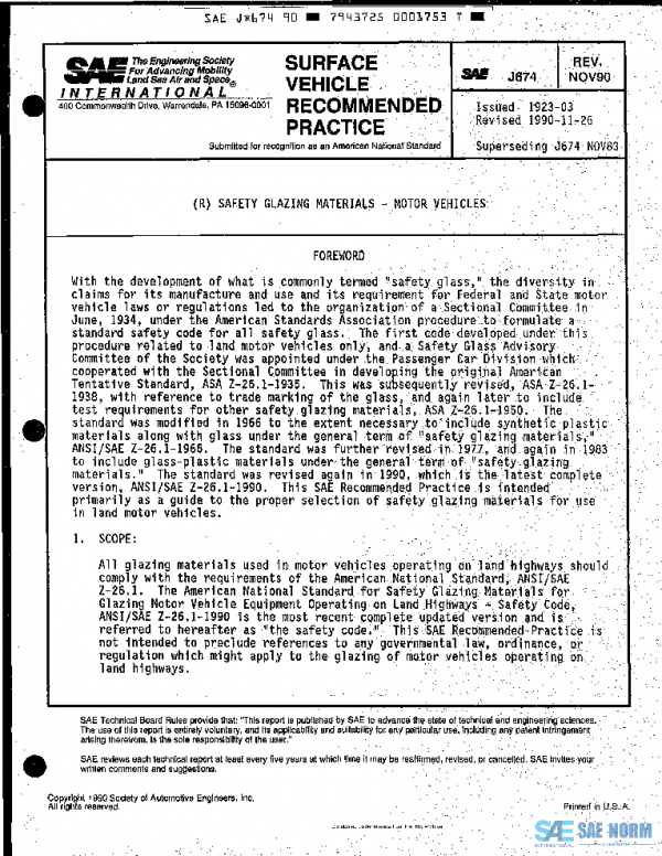 SAE J674_199011 PDF