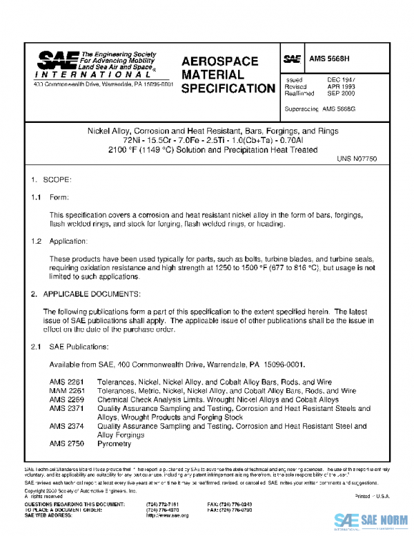 SAE AMS5668H PDF