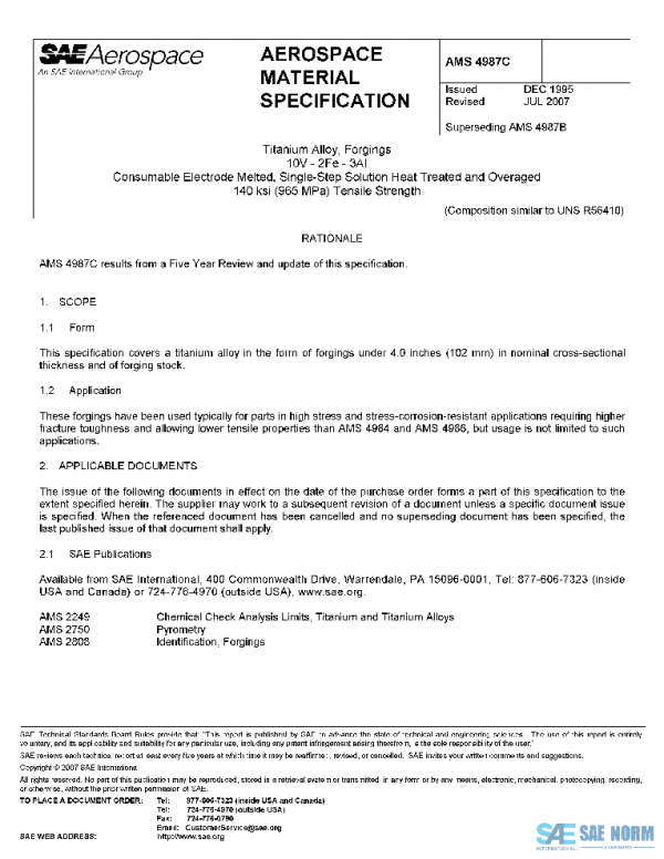 SAE AMS4987C PDF SAE AMS4987C PDF