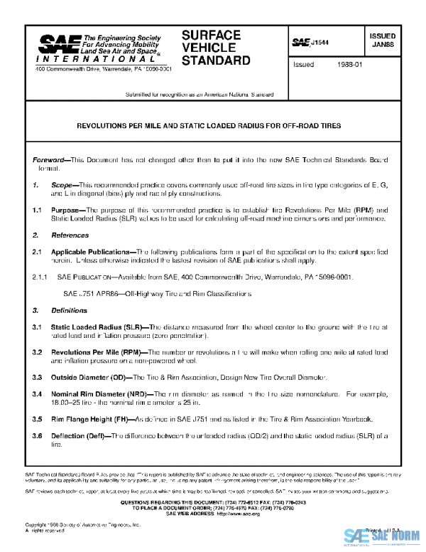 SAE J1544_198801 PDF SAE J1544_198801 PDF