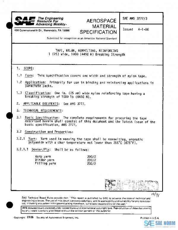 SAE AMS3777/3 PDF