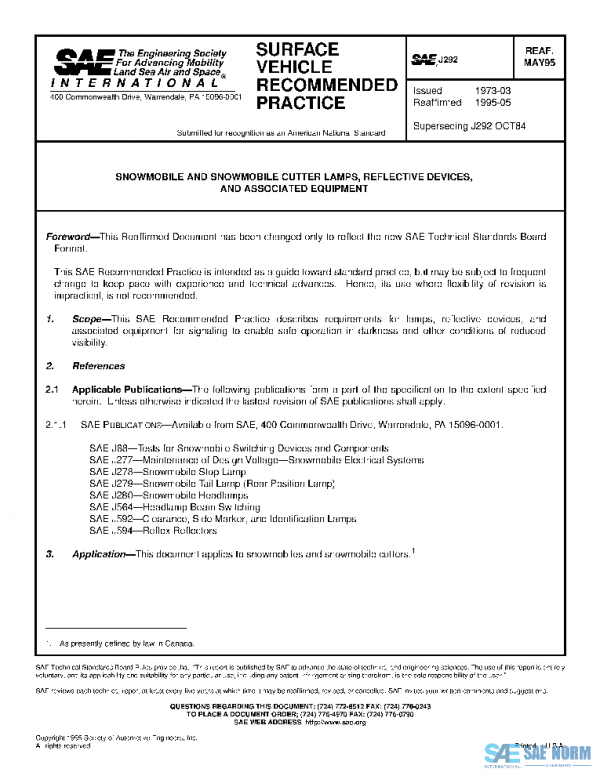SAE J292_199505 PDF SAE J292_199505 PDF