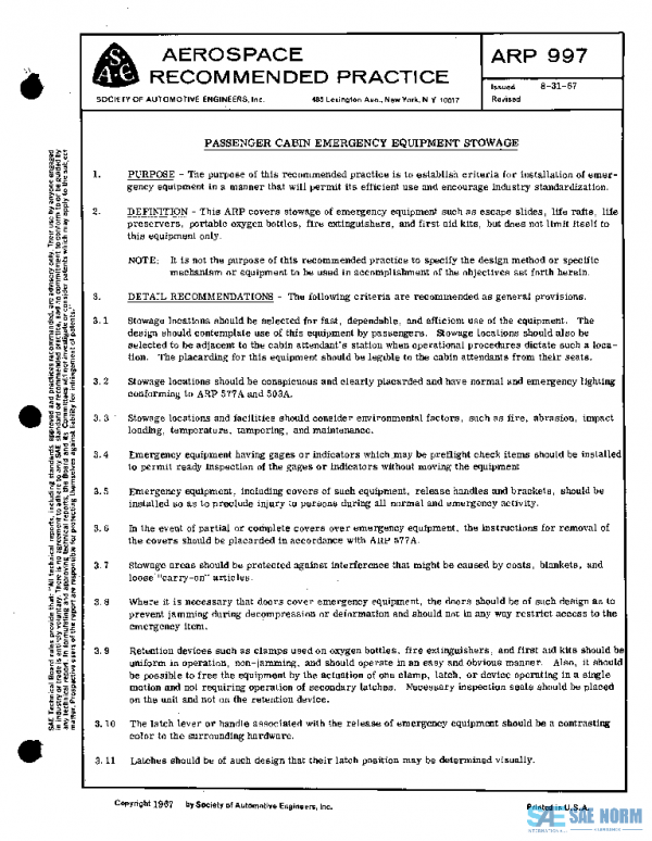 SAE ARP997 PDF SAE ARP997 PDF