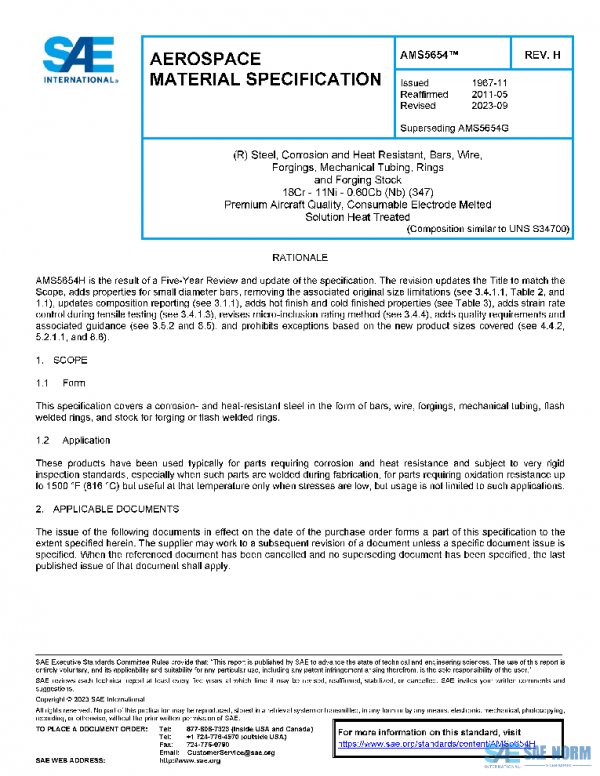 SAE AMS5654H PDF