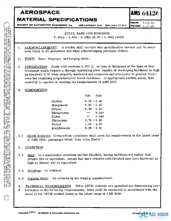 SAE AMS6412E PDF SAE AMS6412E PDF