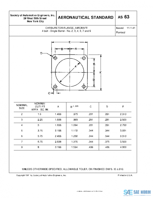SAE AS63 PDF