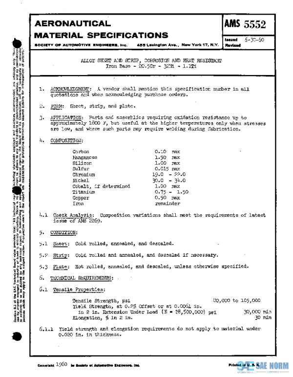 SAE AMS5552 PDF SAE AMS5552 PDF