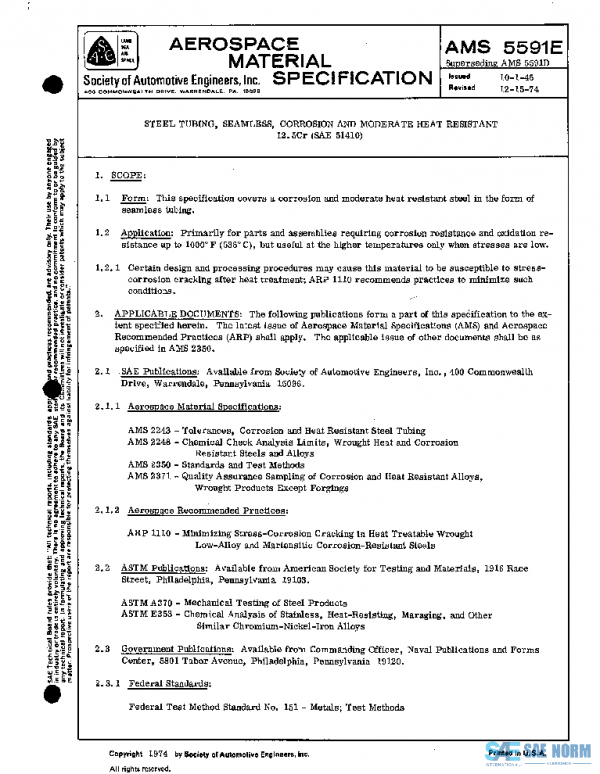 SAE AMS5591E PDF SAE AMS5591E PDF