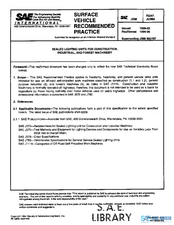SAE J598_199406 PDF