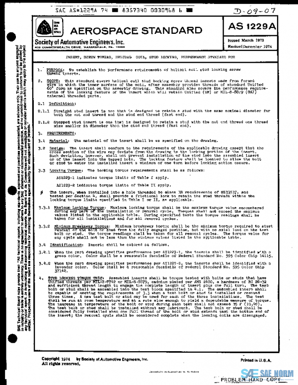 SAE AS1229A PDF SAE AS1229A PDF