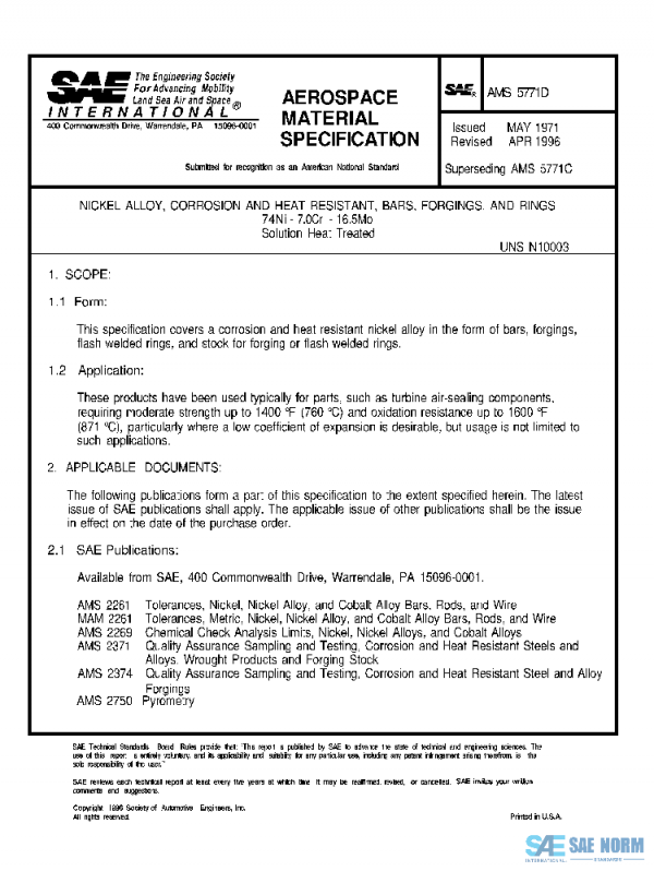 SAE AMS5771D PDF