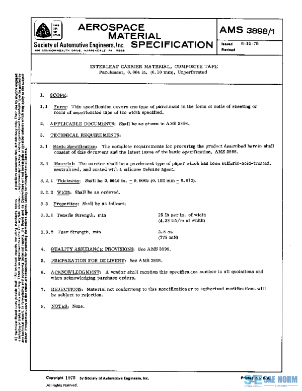 SAE AMS3898/1 PDF SAE AMS3898/1 PDF