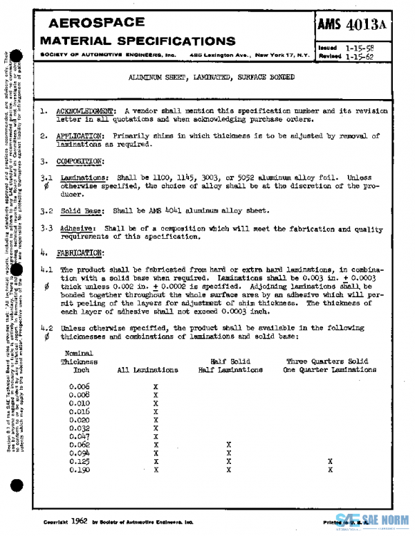 SAE AMS4013A PDF SAE AMS4013A PDF