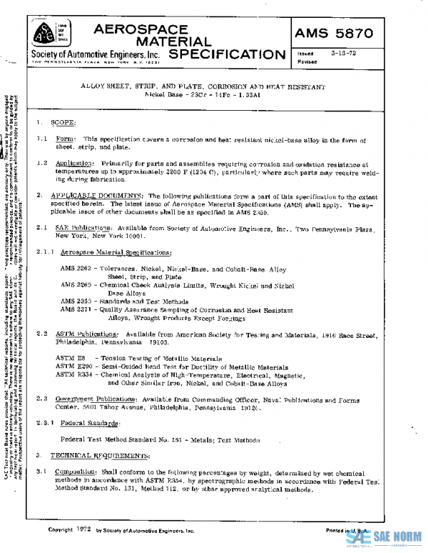 SAE AMS5870 PDF