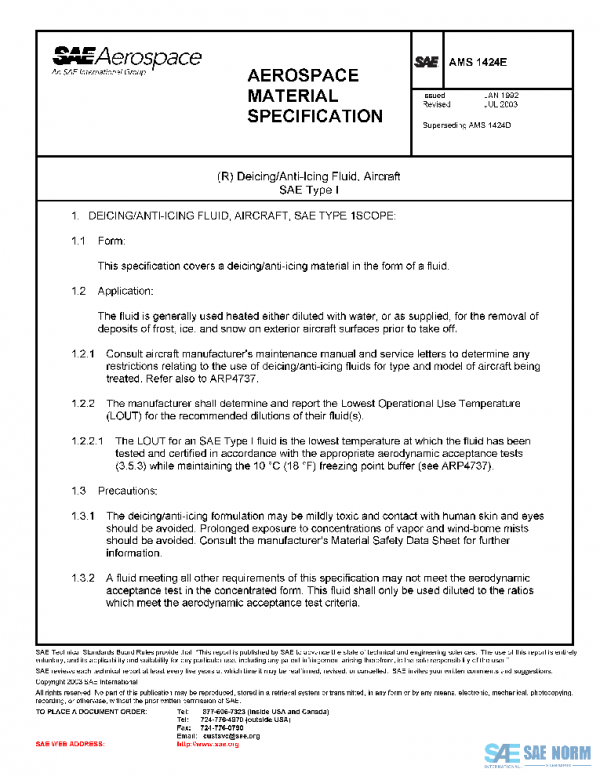 SAE AMS1424E PDF SAE AMS1424E PDF