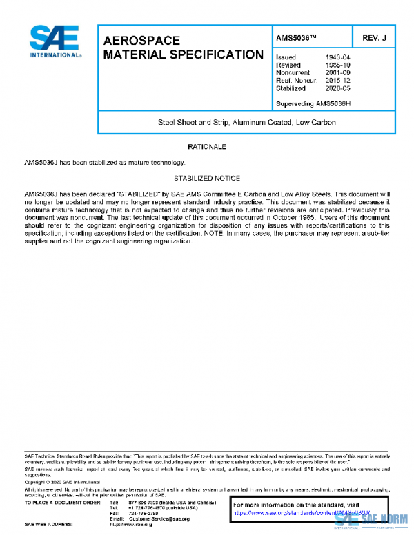 SAE AMS5036J PDF SAE AMS5036J PDF