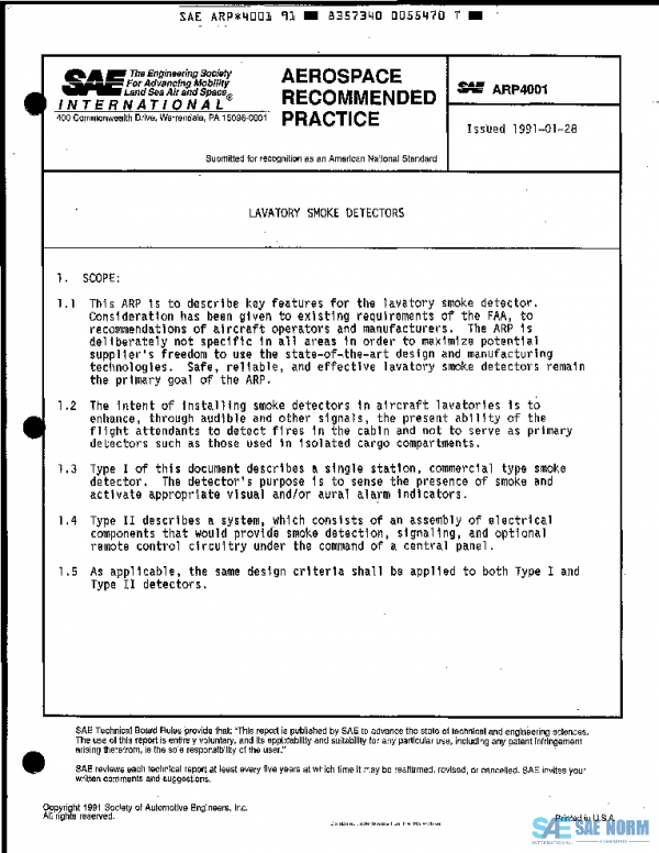 SAE ARP4001 PDF