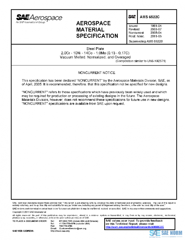 SAE AMS6522C PDF SAE AMS6522C PDF