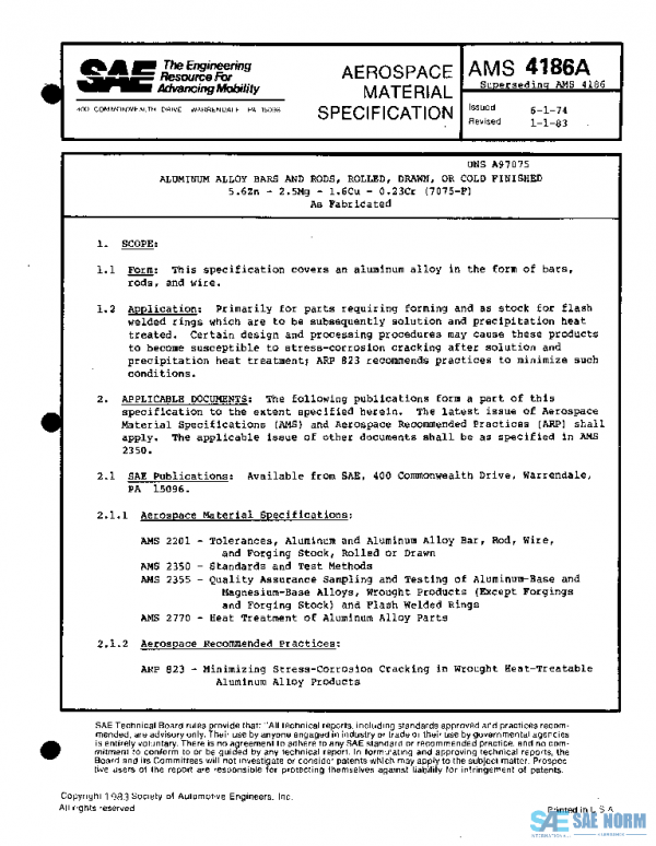 SAE AMS4186A PDF SAE AMS4186A PDF