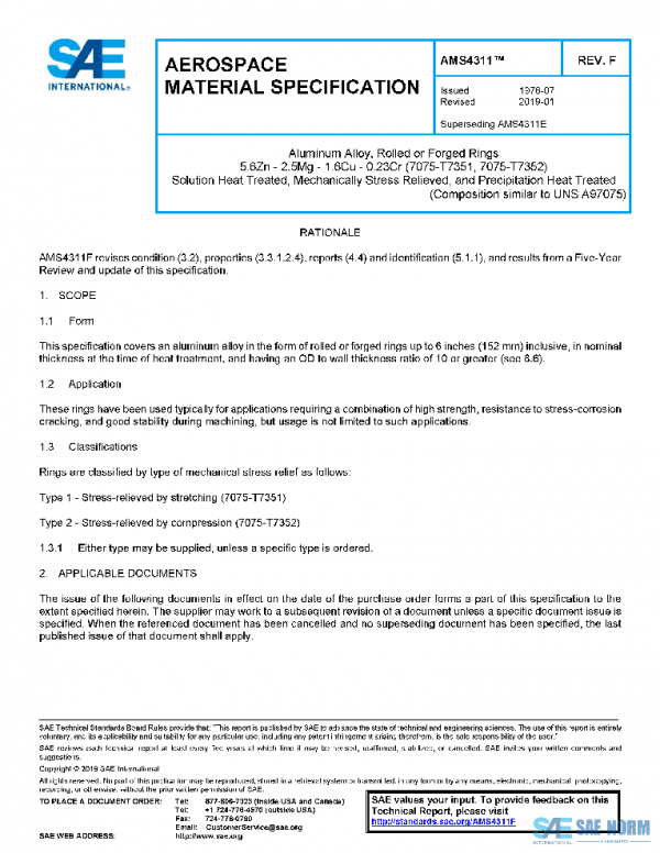 SAE AMS4311G PDF 2026