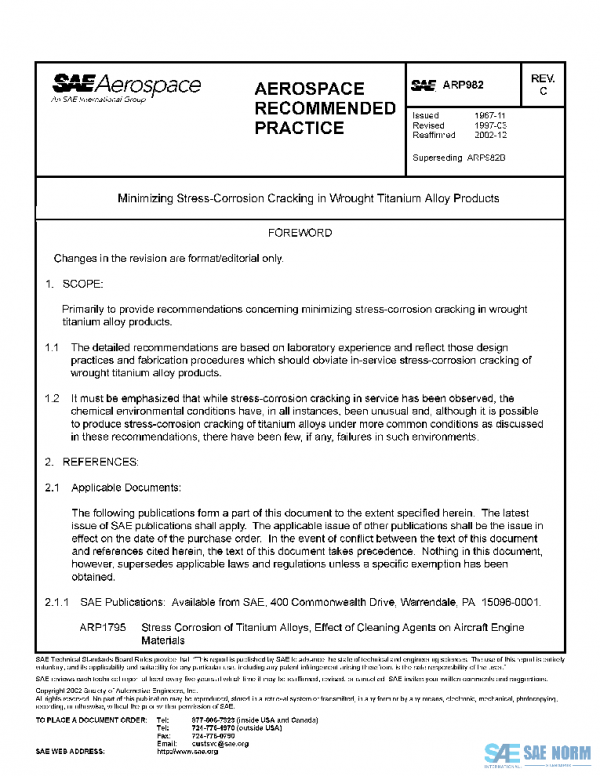 SAE ARP982C PDF