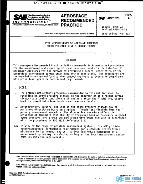 SAE ARP1323A PDF SAE ARP1323A PDF
