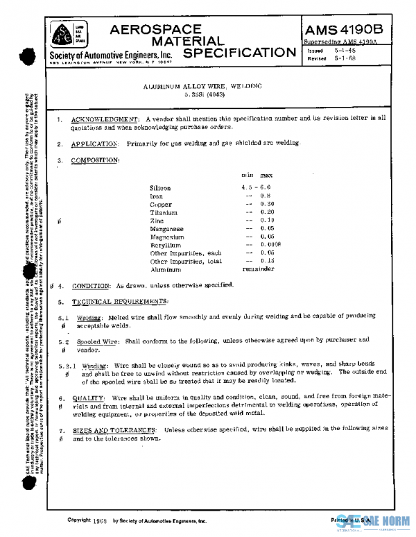 SAE AMS4190B PDF