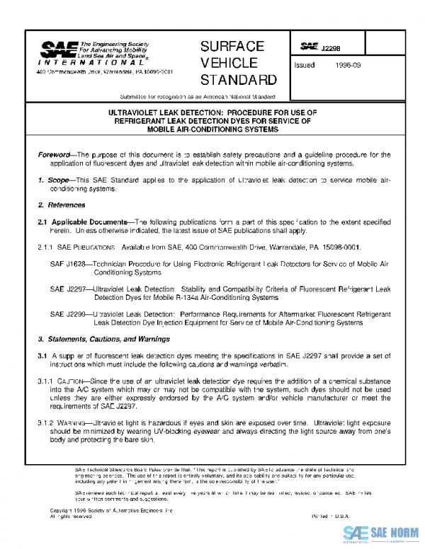 SAE J2298_199609 PDF SAE J2298_199609 PDF
