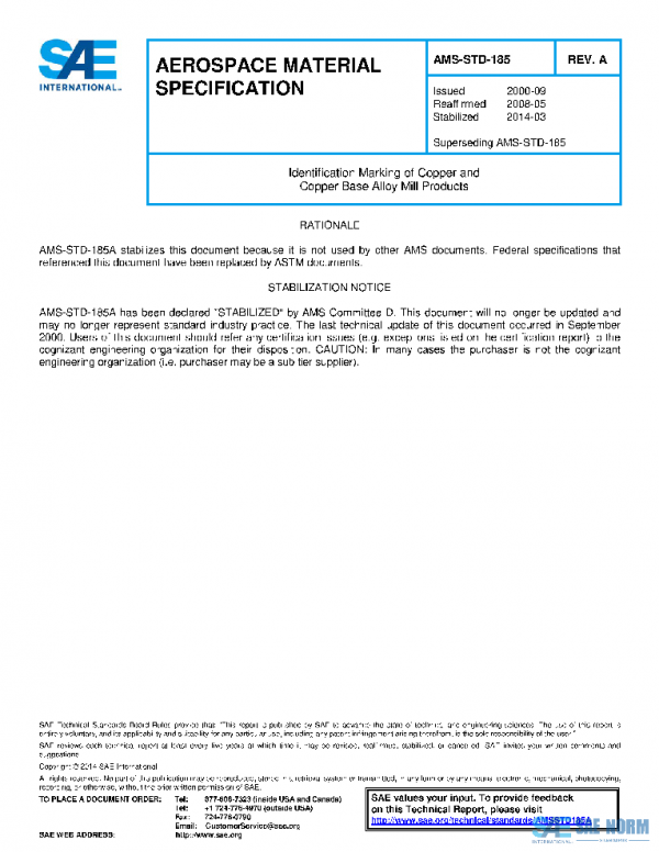 SAE AMSSTD185A PDF