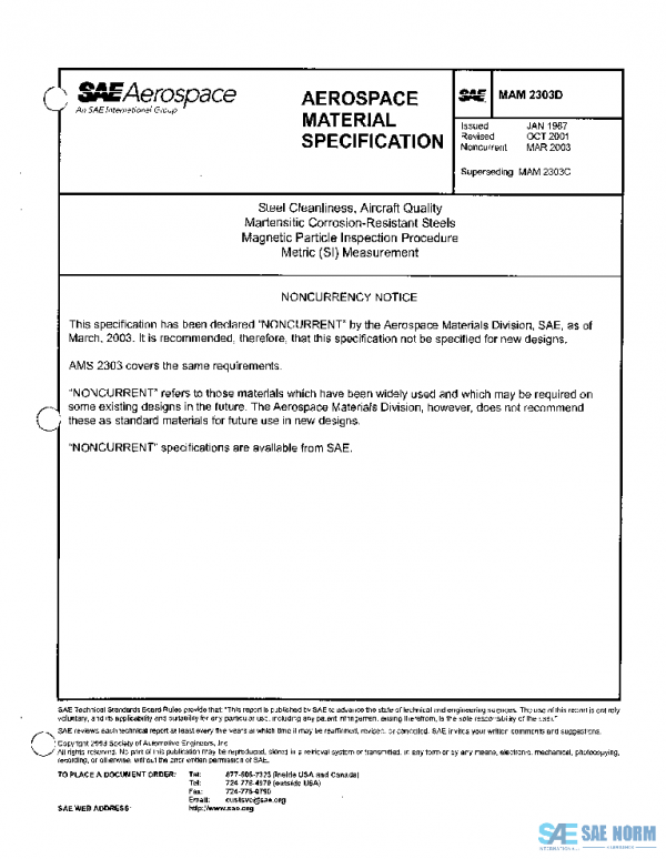 SAE MAM2303D PDF SAE MAM2303D PDF