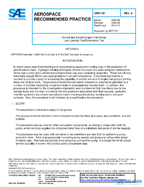 SAE ARP1797A PDF SAE ARP1797A PDF