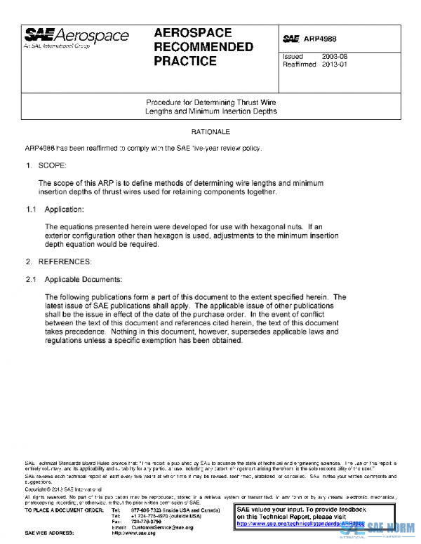 SAE ARP4988 PDF SAE ARP4988 PDF