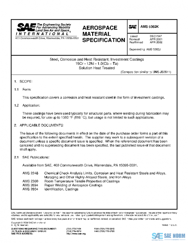 SAE AMS5362K PDF