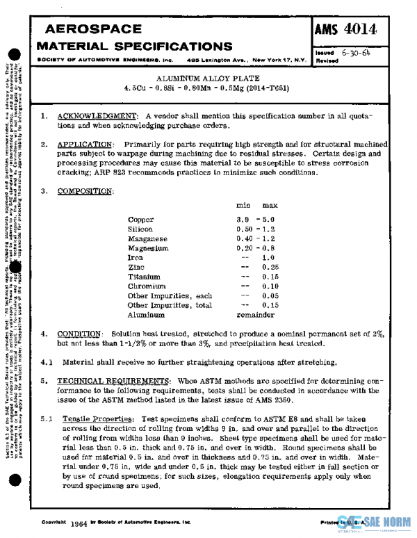 SAE AMS4014 PDF
