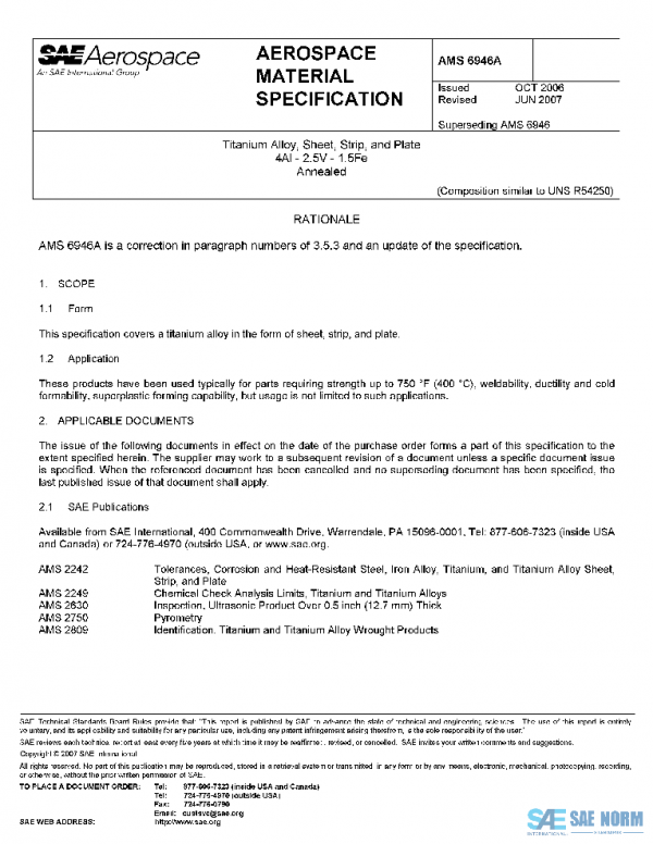 SAE AMS6946A PDF SAE AMS6946A PDF