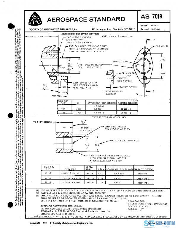 SAE AS701B PDF SAE AS701B PDF