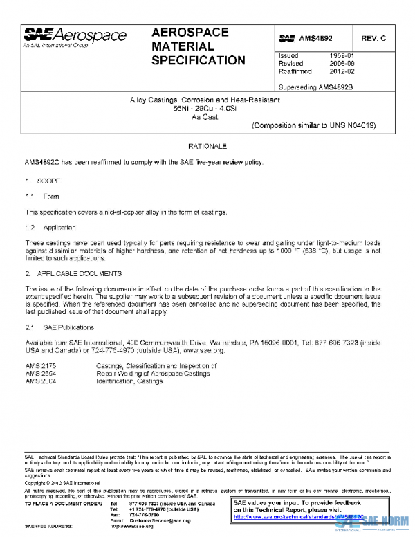 SAE AMS4892C PDF