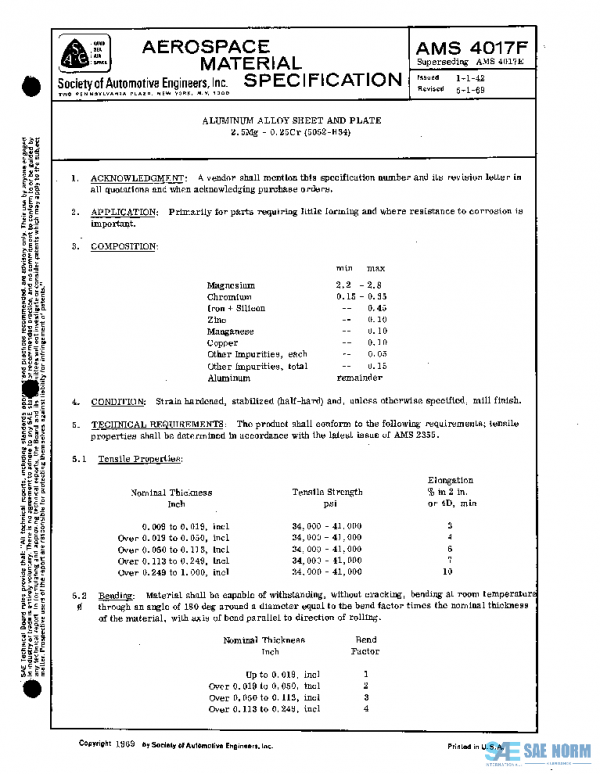 SAE AMS4017F PDF SAE AMS4017F PDF