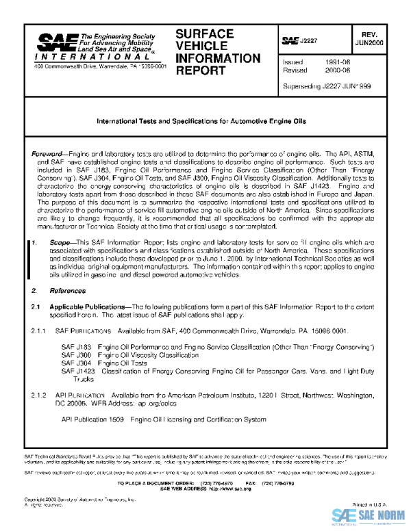 SAE J2227_200006 PDF SAE J2227_200006 PDF
