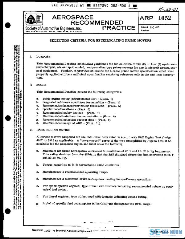 SAE ARP1052 PDF