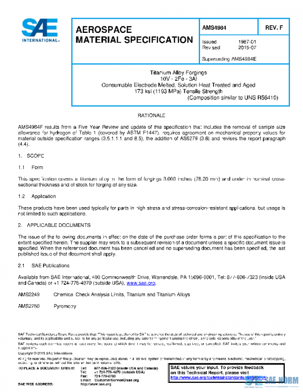 SAE AMS4984F PDF SAE AMS4984F PDF