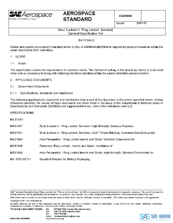 SAE AS45909 PDF SAE AS45909 PDF